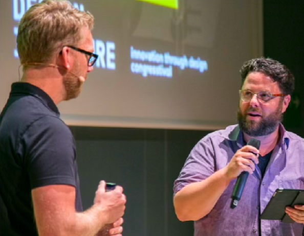 Christopher Grant hosting a conference session